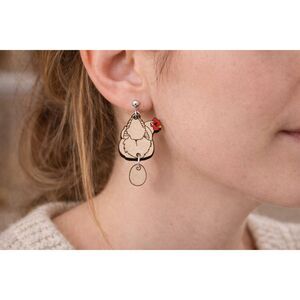 Handmade Chicken Butt Hen & Egg Dangle Earrings – Farmhouse Humor Gift
